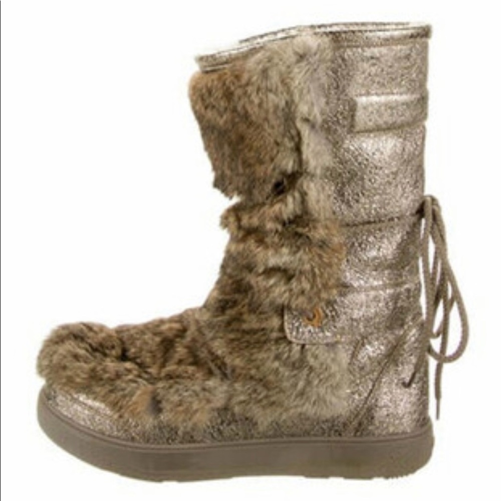 Moncler fur boots
